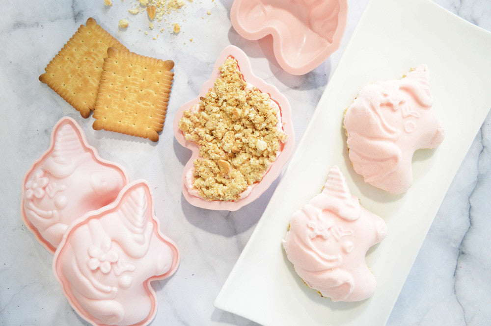6 moules silicone individuels Licorne