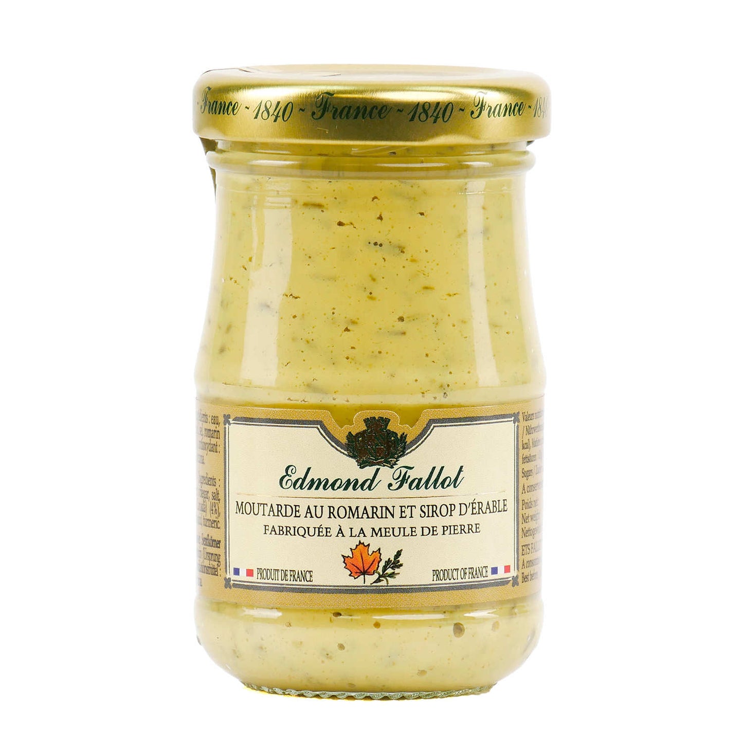 Moutarde de Dijon au romarin et sirop d'érable - 105gr