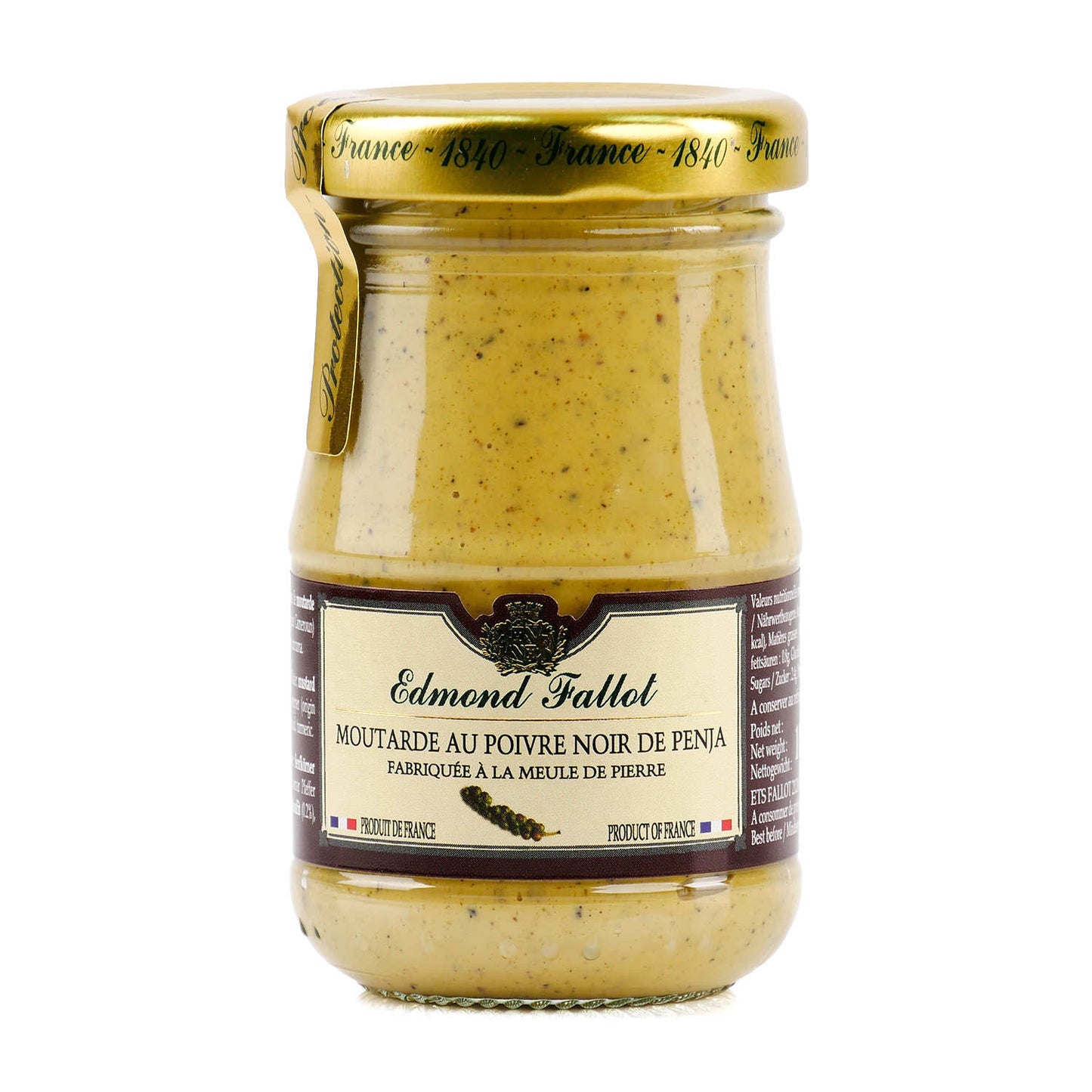 Moutarde au poivre noir de Penja - 105gr
