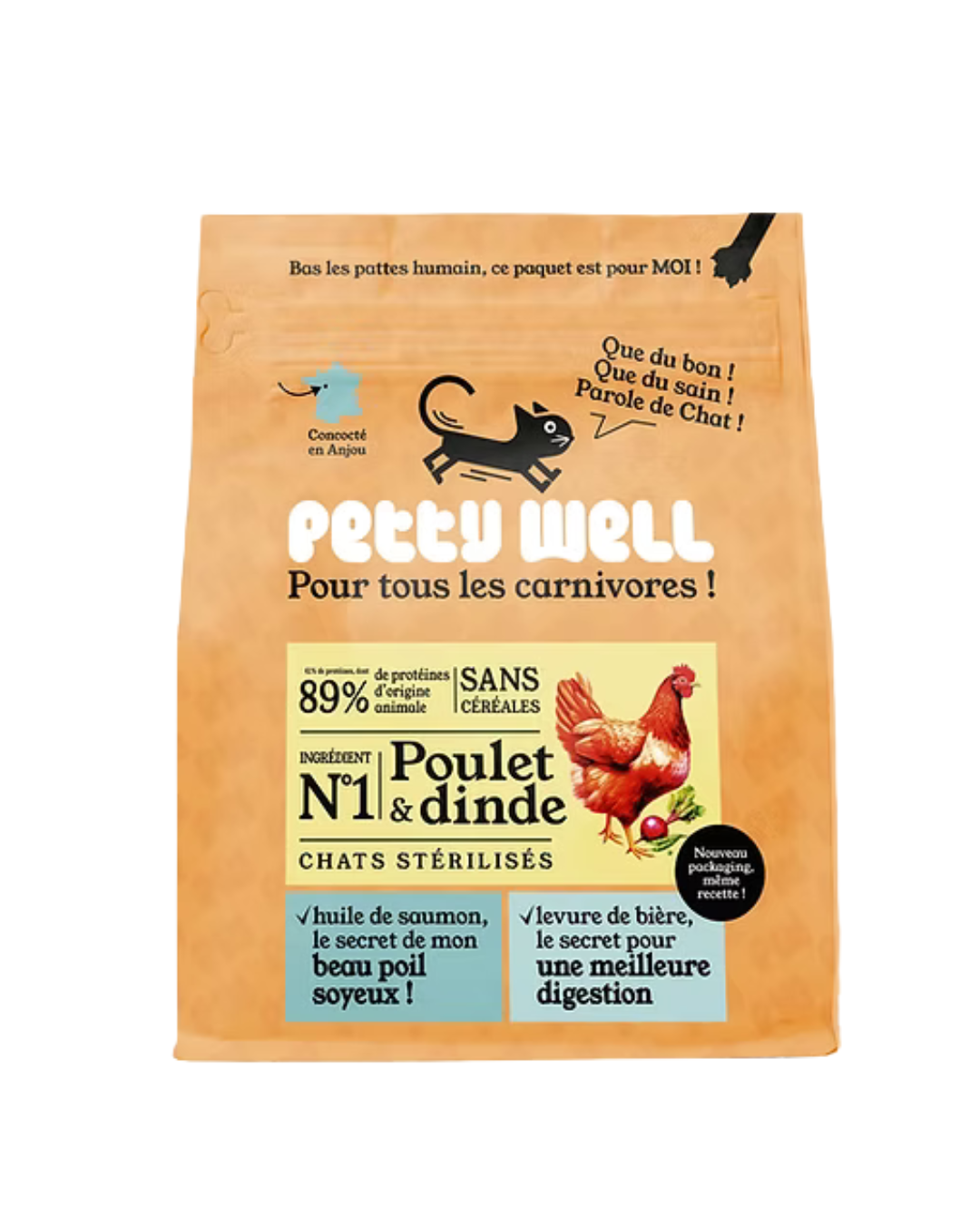 Croquettes Chats - Sans Céréales Poulet & Dinde - 1kg