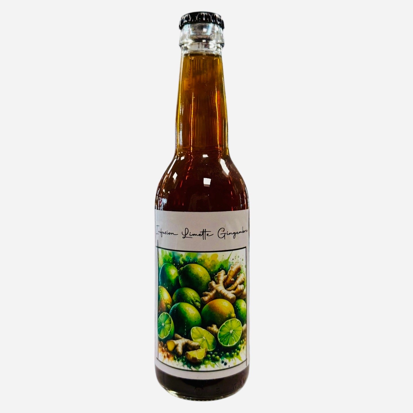 Infusion de thé glacé limette gingembre