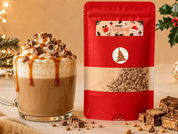 Cappuccino caramel aux éclats de Daim