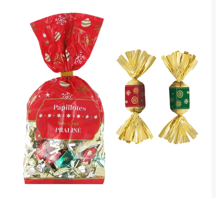 Papillotes praliné assorties lait et noir sachet 360g