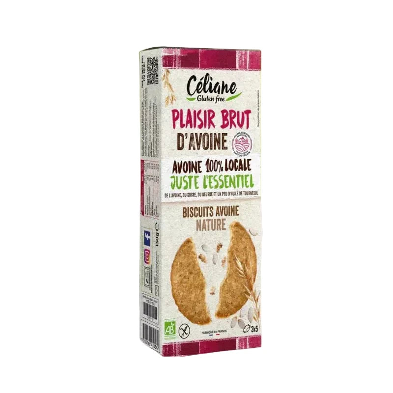 Biscuits sans gluten à l'avoine bio - par 2