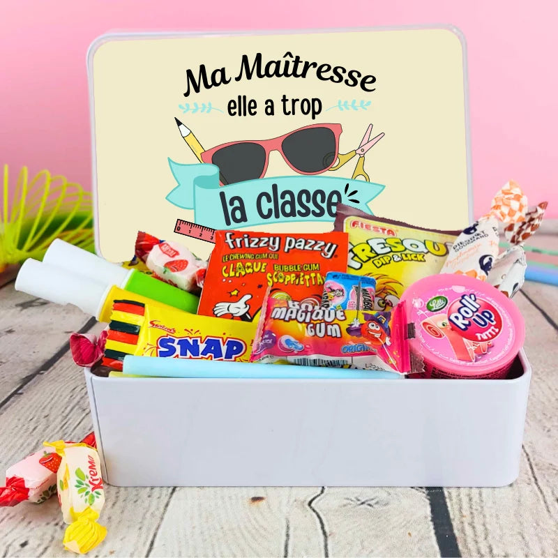 Boite à bonbons maitresse