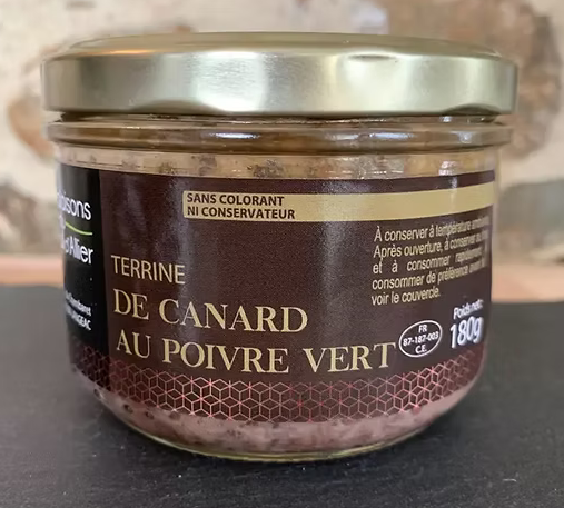 Terrine de Canard au Poivre Vert - 180gr