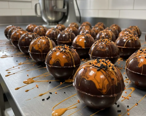 Bombe de Chocolat chaud Mandarine et chocolat 70%