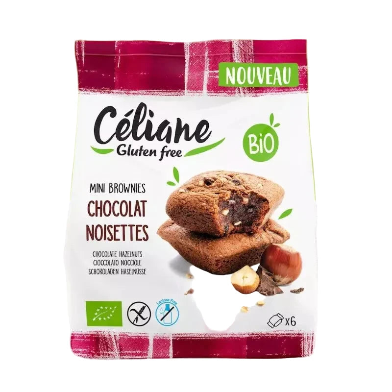 Mini brownies chocolat noisette, sans gluten et bio - par 2