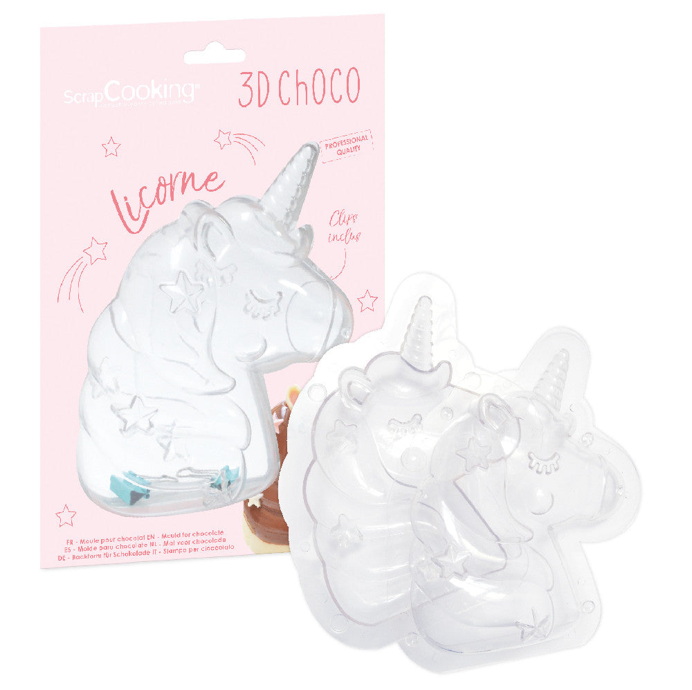Moule 3D choco licorne