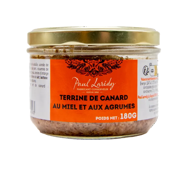 Terrine de canard au miel et aux agrumes - 90 ou 180g