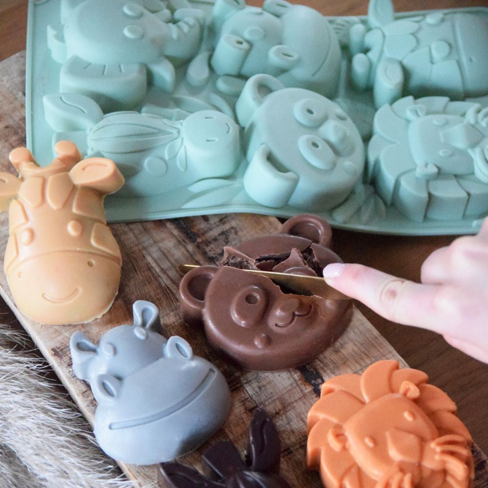 Moule à gâteaux silicone animaux de la jungle