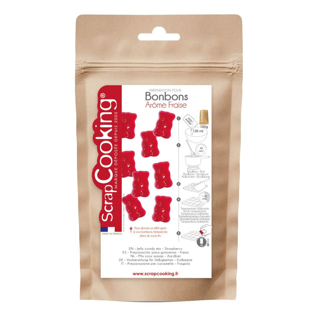 Préparation pour bonbons fraise
