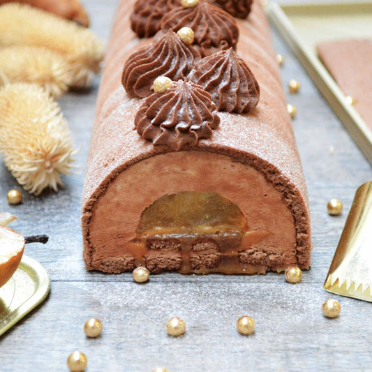 Coffret bûche de Noël - Moules, insert, tapis & recettes