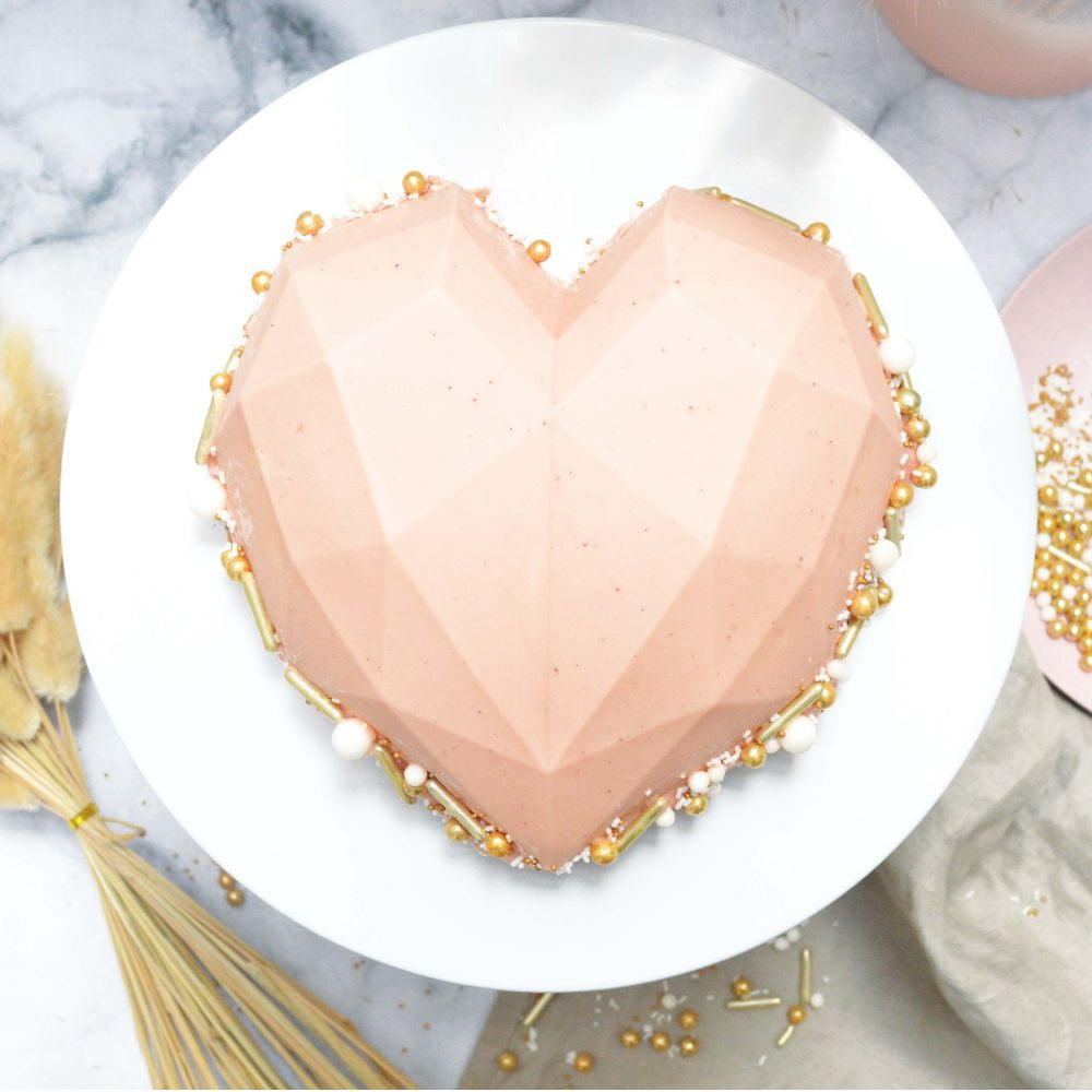 Moule entremets silicone cœur diamant - Passion