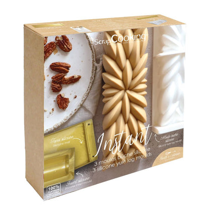 Coffret bûche de Noël Instant - Moules, insert, tapis & recettes