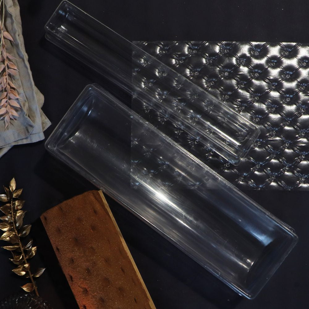 Coffret Bûche de Noël Matelassée - Moule, insert, tapis, support & recette
