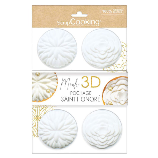 Moule silicone 3D pochage Saint-Honoré Ø7 cm pour tartelettes