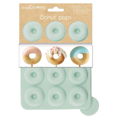 Moule silicone pour donuts pops - 12 mini donuts