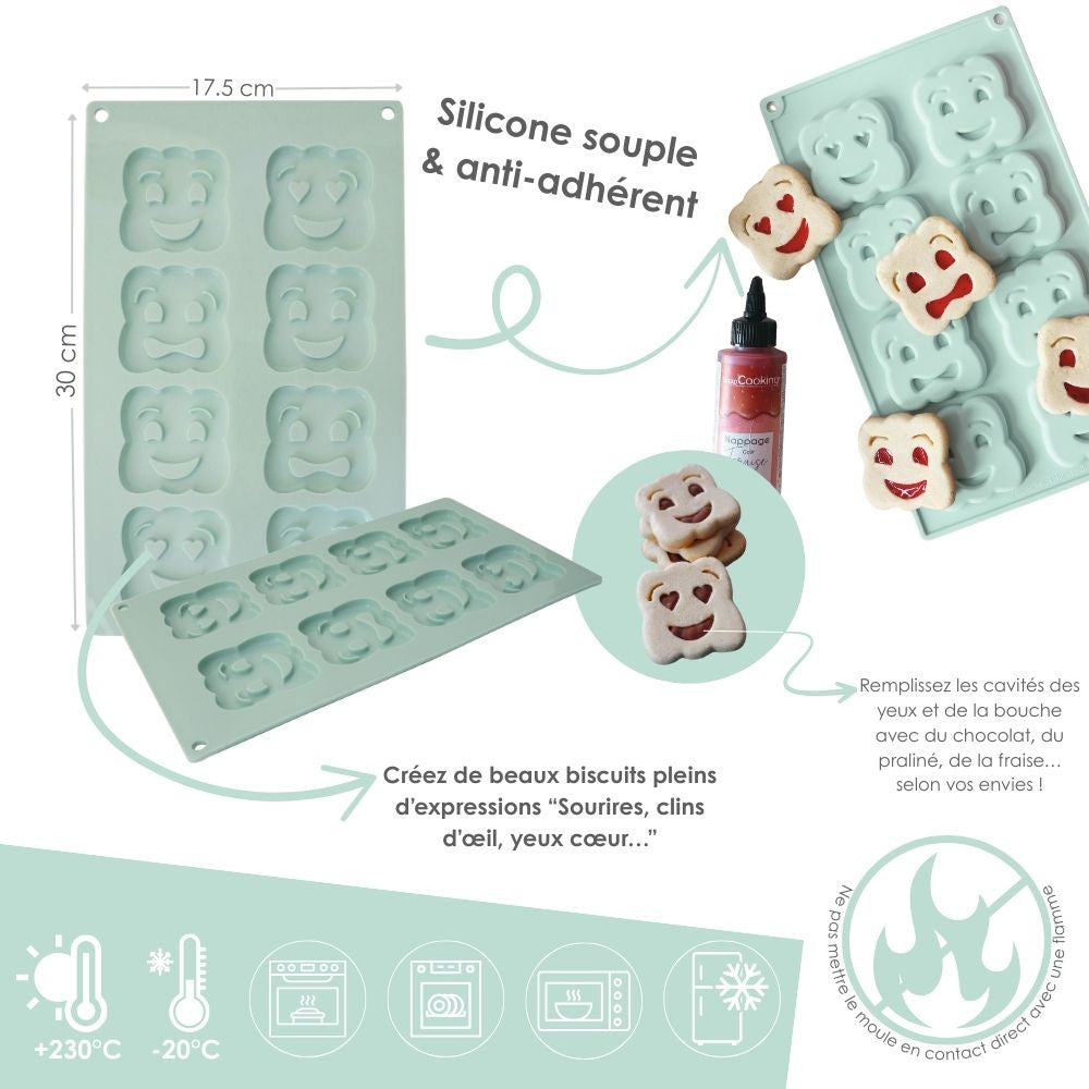 Moule silicone Drôles de biscuits
