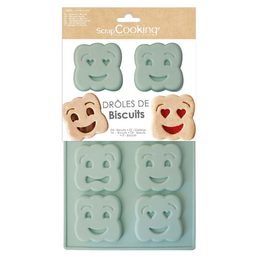 Moule silicone Drôles de biscuits