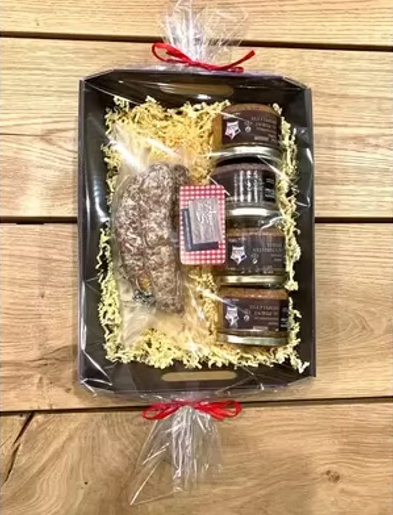 Panier gourmand 4 terrines & 4 saucissons