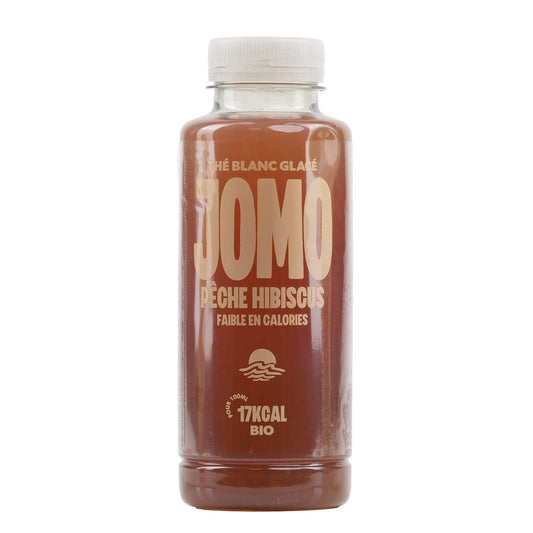 JOMO Thé blanc glacé à la pêche et à l'hibiscus 350 ml