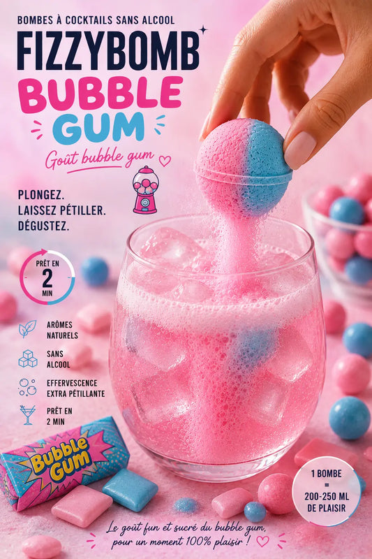 bombe à cocktail bubble gum sans alcool