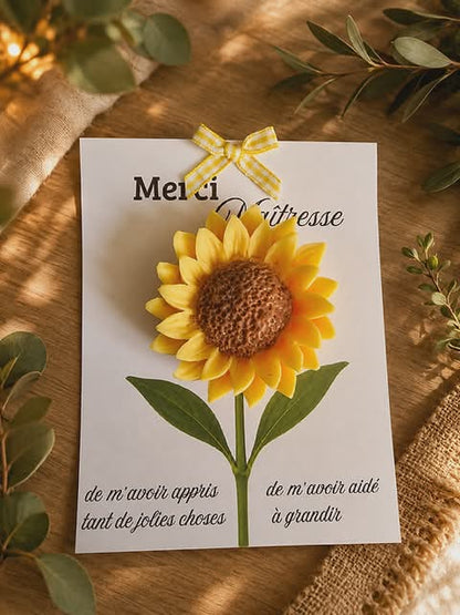 Carte remerciement fleurie