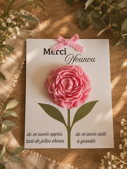 Carte remerciement fleurie