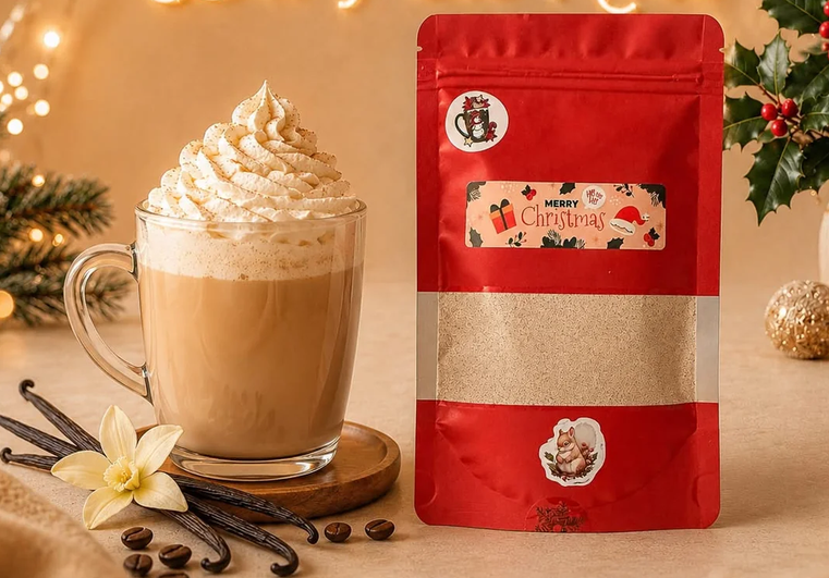 Café latte vanille de Noël