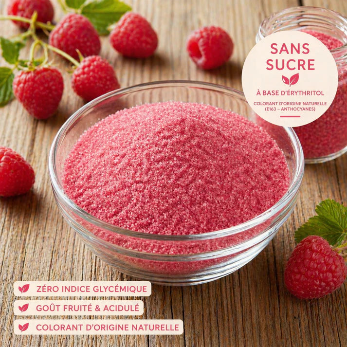 Sucre Aromatisé Framboise - IG nul