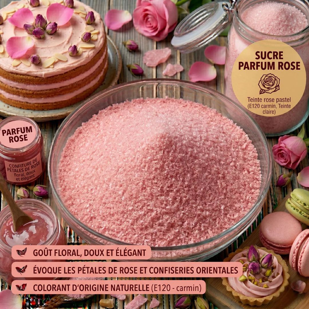 Sucre Aromatisé Rose
