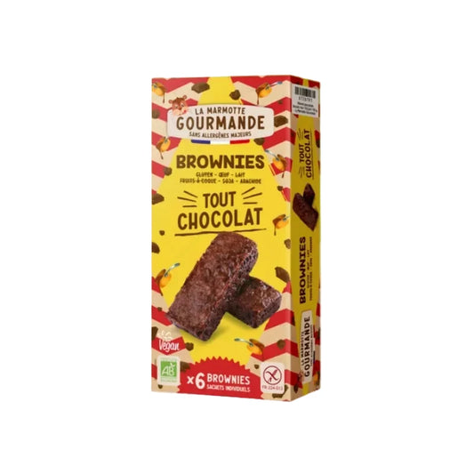 Brownies tout chocolat sans gluten bio et vegan