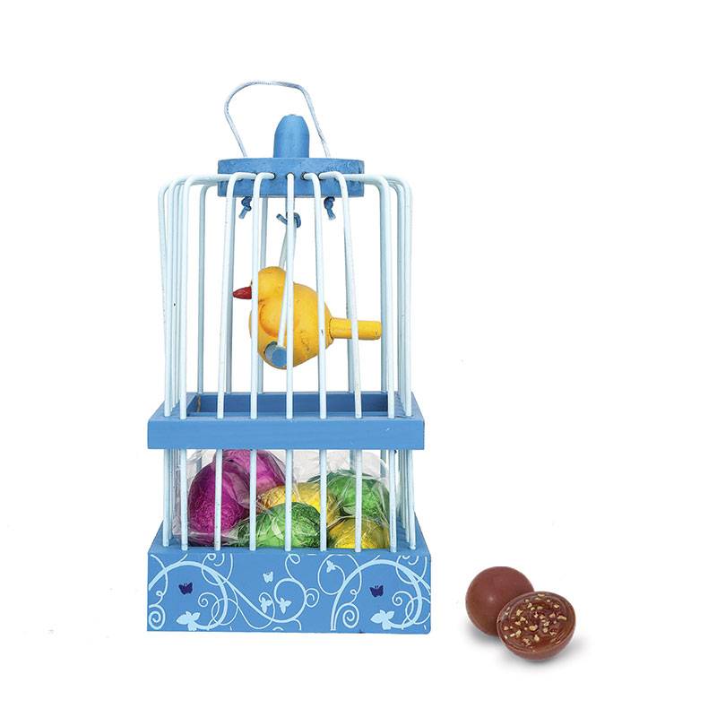 Cage à oiseaux avec chocolats