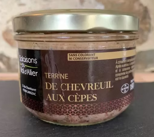 Terrine de Chevreuil aux cèpes 180gr