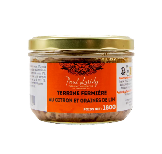 Terrine fermière au citron et graines de lin - 90 ou 180g