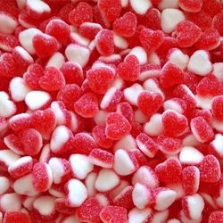 Coeurs rouge et blanc sucrés - 200gr