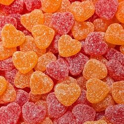 Mini coeur orange et rouge sucrés - 200gr