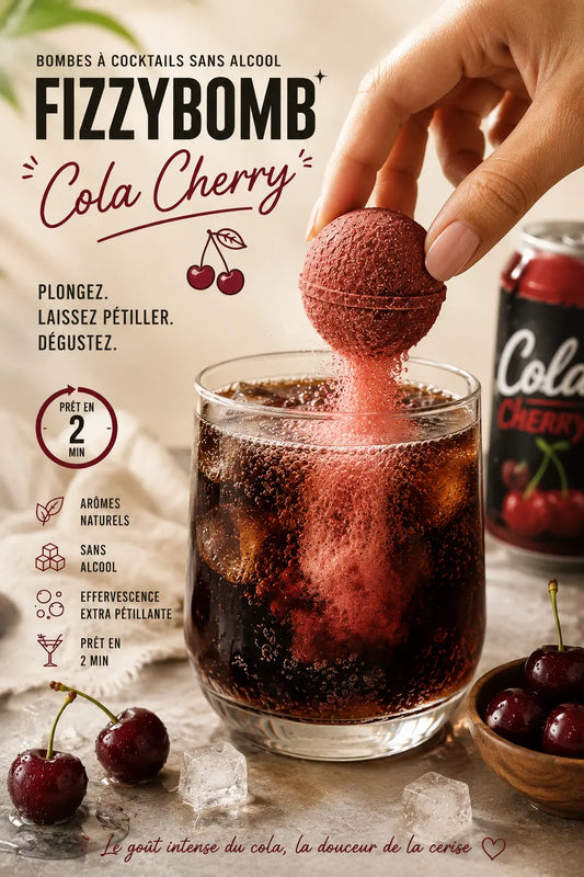 Bombe à cocktail cola et cerise