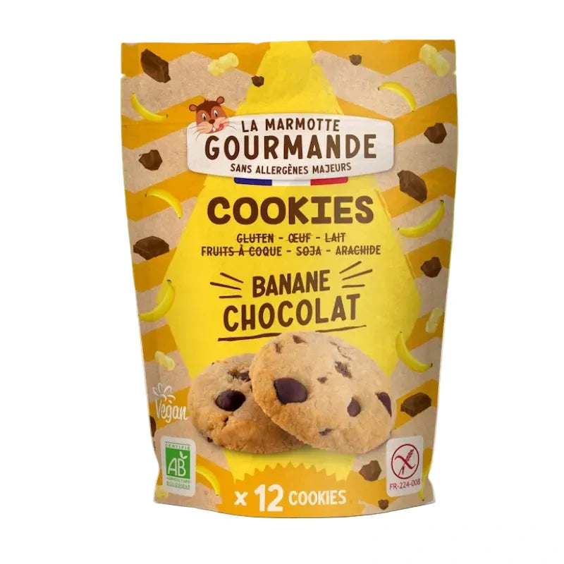 Cookies sans gluten banane pépites de chocolat