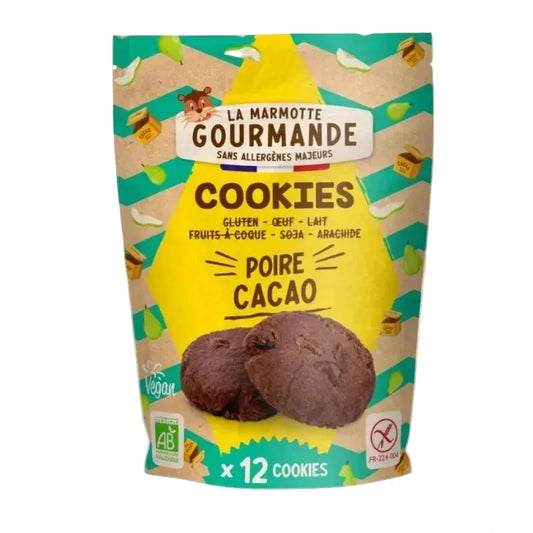 Cookies sans gluten poire cacao