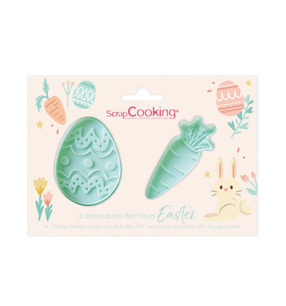 Emporte-pièces éjecteurs pour biscuits Pâques x2