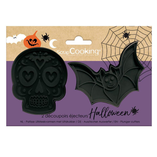 Emporte-pièces éjecteurs pour biscuits Halloween x2
