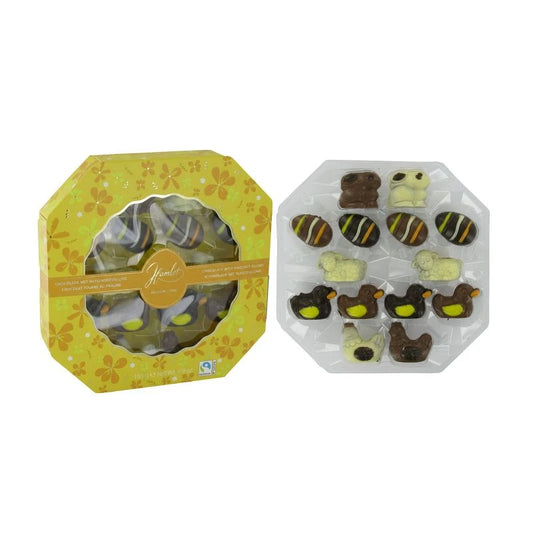 Figurines colorées chocolat praliné - 195g