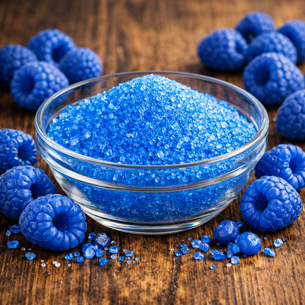 Sucre framboise bleue