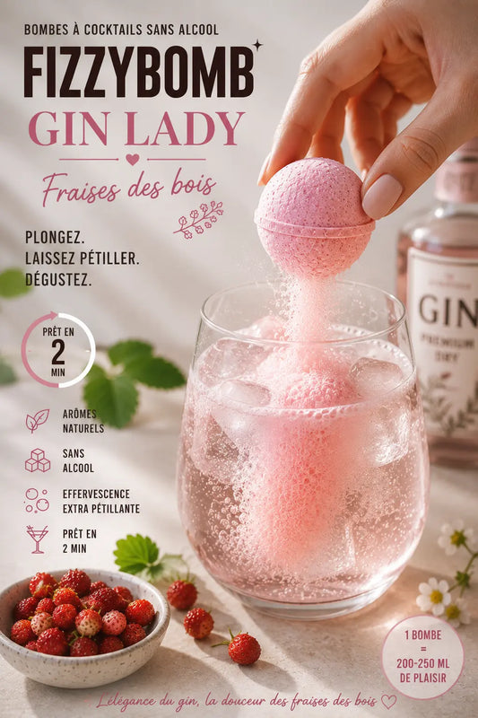 bombe à cocktail fraises des bois sans alcool