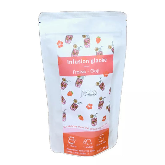 Infusion glacée fraise et goji sans gluten