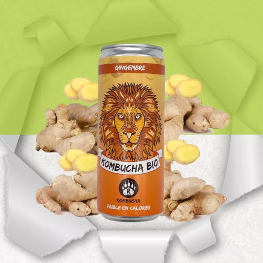 Kombucha au gingembre bio sans gluten -  par 2