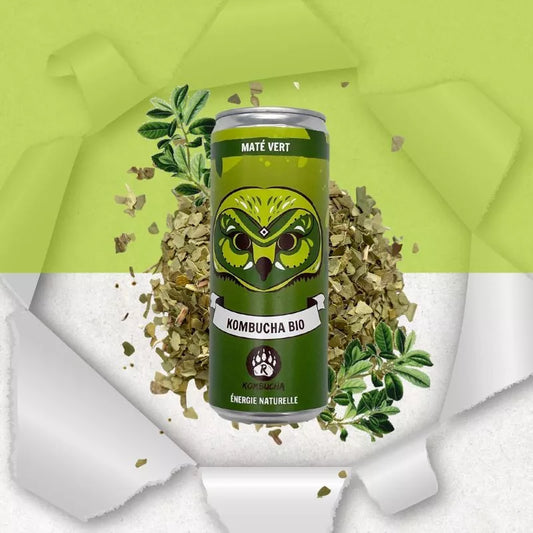 Kombucha bio maté vert sans gluten- par 2