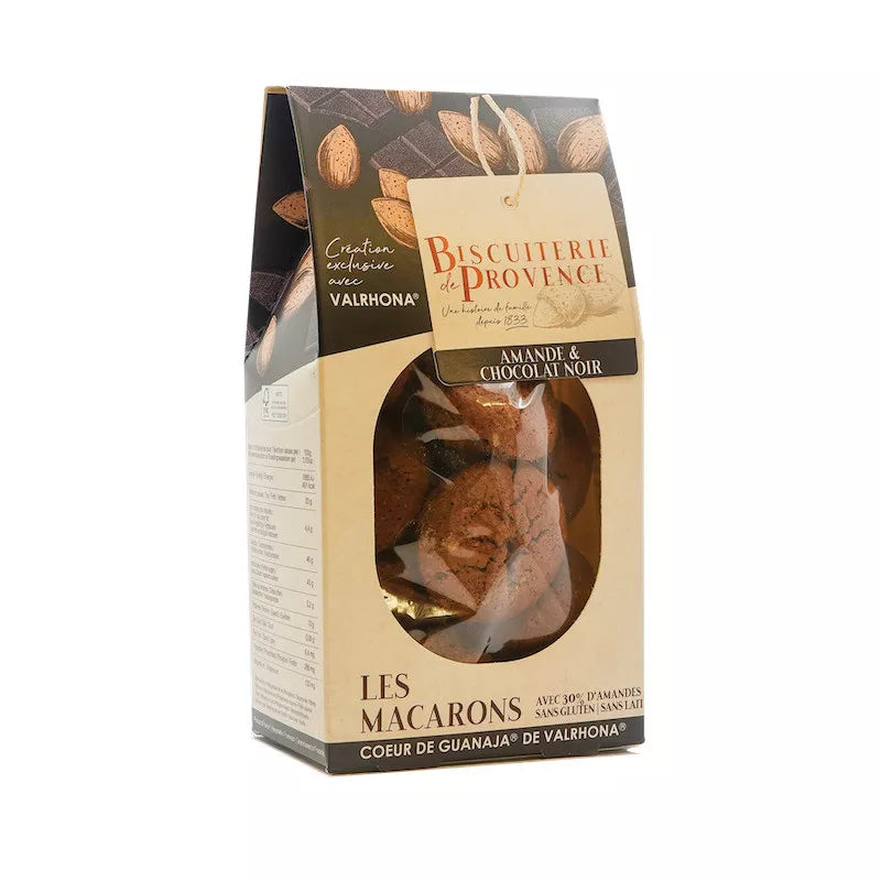 Macarons amandes et chocolat Valrhona sans gluten